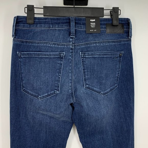 Mavi Jeans Tess High Rise Skinny Blue Denim NWT - Picture 7 of 11